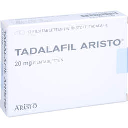 Abbildung: Tadalafil Aristo 20 mg Filmtabletten 12 St, Filmtabletten PZN 13590049