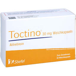 Abbildung: Toctino 30 mg Weichkapseln 30 St, Weichkapseln PZN 13599872