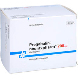 Abbildung: Pregabalin neuraxpharm 200 mg Hartkapseln 98 St, Hartkapseln PZN 13655033