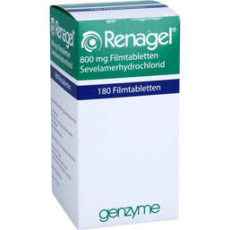 Abbildung: Renagel 800 mg Filmtabletten 180 St, Filmtabletten PZN 13655346
