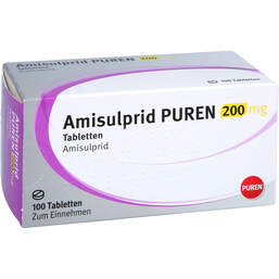 Abbildung: Amisulprid Puren 200 mg Tabletten 100 St, Tabletten PZN 13655524