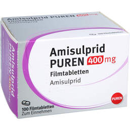 Abbildung: Amisulprid Puren 400 mg Filmtabletten 100 St, Filmtabletten PZN 13655553