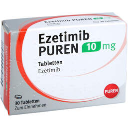 Abbildung: Ezetimib Puren 10 mg Tabletten 30 St, Tabletten PZN 13657687