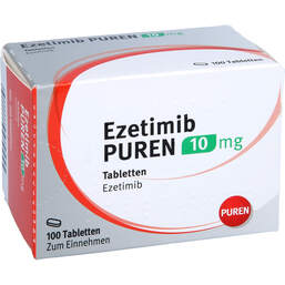 Abbildung: Ezetimib Puren 10 mg Tabletten 100 St, Tabletten PZN 13657701