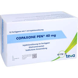 Abbildung: Copaxone Pen 40 mg Injektionslösung im Fertigpen 12 St, Injektionslösung in einem Fertigpen PZN 13694949