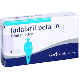 Abbildung: Tadalafil beta 10 mg Filmtabletten 4 St, Filmtabletten PZN 13700124