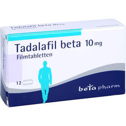 Abbildung: Tadalafil beta 10 mg Filmtabletten 12 St, Filmtabletten PZN 13700147