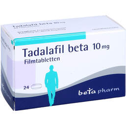 Abbildung: Tadalafil beta 10 mg Filmtabletten 24 St, Filmtabletten PZN 13700153