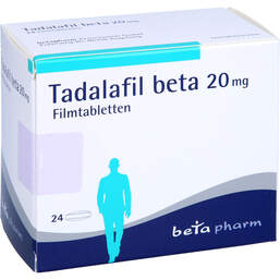 Abbildung: Tadalafil beta 20 mg Filmtabletten 24 St, Filmtabletten PZN 13700288