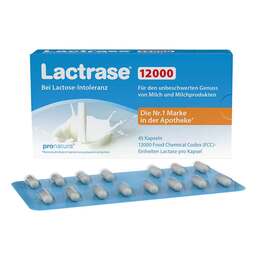 Abbildung: Lactrase 12.000 FCC Kapseln 45 St, Kapseln PZN 13704079