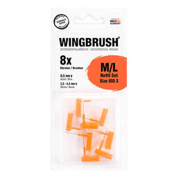 Abbildung: Wingbrush Refill-Set Interdentalbürste Iso 3 med. / large 8 St, Zahnbürste PZN 13704990