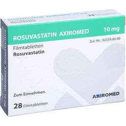 Abbildung: Rosuvastatin Axiromed 10 mg Filmtabletten 28 St, Filmtabletten PZN 13705096