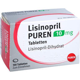Abbildung: Lisinopril Puren 10 mg Tabletten 100 St, Tabletten PZN 13706316