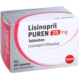 Abbildung: Lisinopril Puren 20 mg Tabletten 100 St, Tabletten PZN 13706345
