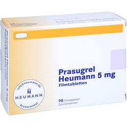 Abbildung: Prasugrel Heumann 5 mg Filmtabletten 98 St, Filmtabletten PZN 13706434