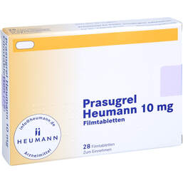 Abbildung: Prasugrel Heumann 10 mg Filmtabletten 28 St, Filmtabletten PZN 13706440