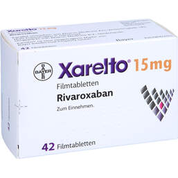 Abbildung: Xarelto 15 mg Filmtabletten 42 St, Filmtabletten PZN 13711866