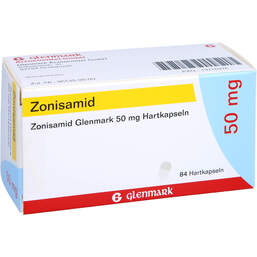 Abbildung: Zonisamid Glenmark 50 mg Hartkapseln 84 St, Hartkapseln PZN 13715976