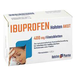 Abbildung: Ibuprofen Holsten akut 400 mg Filmtabletten Filmtabletten, 20 St PZN 13716384