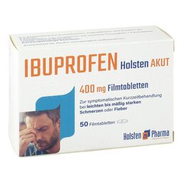 Abbildung: Ibuprofen Holsten akut 400 mg Filmtabletten Filmtabletten, 50 St PZN 13716409