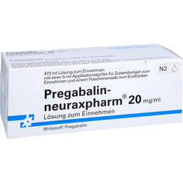 Abbildung: Pregabalin neuraxpharm 20 mg / ml Lösung zum Einnehmen 473 ml, Lösung zum Einnehmen PZN 13719106