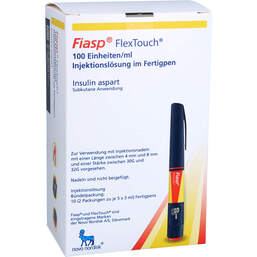 Abbildung: Fiasp 100 Einheiten / ml Injektionslösung in einem Fertigpen 2X5X3 ml, Injektionslösung in einem Fertigpen PZN 13719141