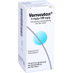 Abbildung: Verrucutan 5 mg / g + 100 mg / g Lösung z.Anw.auf d.Haut 14 ml, Lösung PZN 13719276
