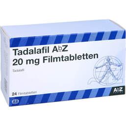 Abbildung: Tadalafil AbZ 20 mg Filmtabletten 24 St, Filmtabletten PZN 13720368