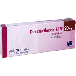 Abbildung: Dexamethason TAD 20 mg Tabletten 20 St, Tabletten PZN 13721913
