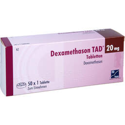 Abbildung: Dexamethason TAD 20 mg Tabletten 50 St, Tabletten PZN 13721936