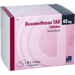 Abbildung: Dexamethason TAD 40 mg Tabletten 50 St, Tabletten PZN 13721965