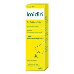 Abbildung: Imidin 0,1% 1 mg / ml Nasenspray Nasenspray, 10 ml PZN 13722491