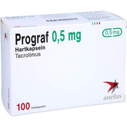 Abbildung: Prograf 0,5 mg Hartkapseln 100 St, Hartkapseln PZN 13725331