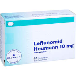 Abbildung: Leflunomid Heumann 10 mg Filmtabletten 30 St, Filmtabletten PZN 13725503