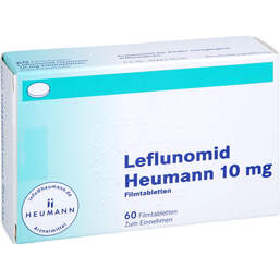 Abbildung: Leflunomid Heumann 10 mg Filmtabletten 60 St, Filmtabletten PZN 13725526
