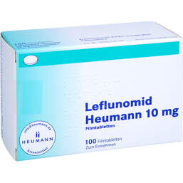 Abbildung: Leflunomid Heumann 10 mg Filmtabletten 100 St, Filmtabletten PZN 13725561