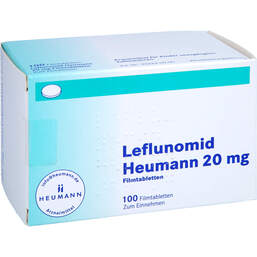 Abbildung: Leflunomid Heumann 20 mg Filmtabletten 100 St, Filmtabletten PZN 13725621