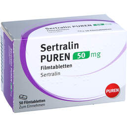 Abbildung: Sertralin Puren 50 mg Filmtabletten 50 St, Filmtabletten PZN 13725816