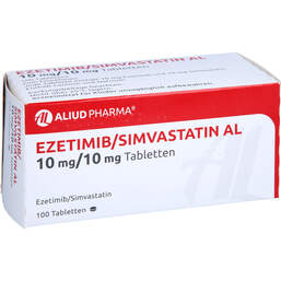Abbildung: Ezetimib / Simvastatin AL 10 mg / 10 mg Tabletten 100 St, Tabletten PZN 13744073