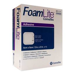 Abbildung: Foam Lite Convatec adhäsiv PU-Schaumverband 5x5 cm 10 St, Verband PZN 13747255