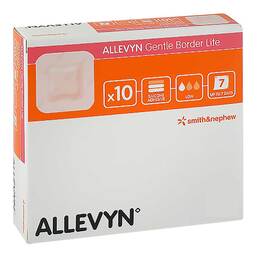 Abbildung: Allevyn Gentle Border Lite 8x8 cm Schaumverband  10 St, Verband PZN 13751908
