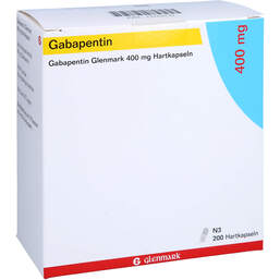 Abbildung: Gabapentin Glenmark 400 mg Hartkapseln 200 St, Hartkapseln PZN 13753770