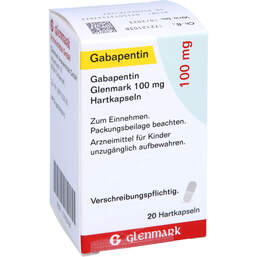 Abbildung: Gabapentin Glenmark 100 mg Hartkapseln 20 St, Hartkapseln PZN 13753787