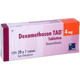 Abbildung: Dexamethason TAD 4 mg Tabletten 20 St, Tabletten PZN 13754367