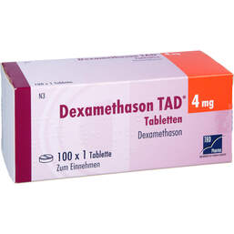 Abbildung: Dexamethason TAD 4 mg Tabletten 100 St, Tabletten PZN 13754404