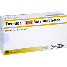 Abbildung: Tovedeso 7 mg Retardtabletten 56 St, Retard-Tabletten PZN 13754835