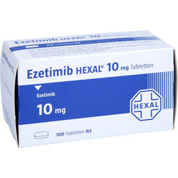 Abbildung: Ezetimib Hexal 10 mg Tabletten 100 St, Tabletten PZN 13781789