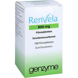 Abbildung: Renvela 800 mg Filmtabletten 180 St, Filmtabletten PZN 13781855