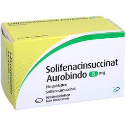 Abbildung: Solifenacinsuccinat Aurobindo 5 mg Filmtabletten 90 St, Filmtabletten PZN 13786048