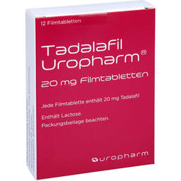 Abbildung: Tadalafil Uropharm 20 mg Filmtabletten 12 St, Filmtabletten PZN 13813822